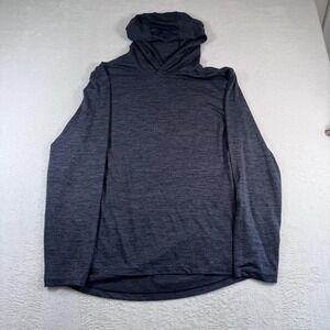 A1 Shirt Mens XL Gray Hooded Long Sleeve Qwick-Dry Performance Athletic Tee